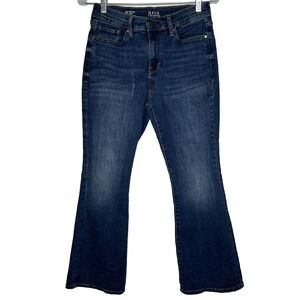 a.n.a High Rise Flare Jeans Womens 6P (27x28) Medium Wash Stretch 5 Pocket Fade